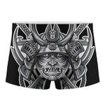 Silver Samurai Mask Print Men's Boxer Briefs