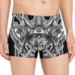 Silver Samurai Mask Print Men's Boxer Briefs