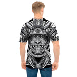 Silver Samurai Mask Print Men's T-Shirt