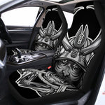 Silver Samurai Mask Print Universal Fit Car Seat Covers