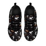 Skateboarding Skeleton Pattern Print Black Sneakers