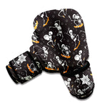 Skateboarding Skeleton Pattern Print Boxing Gloves