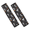 Skateboarding Skeleton Pattern Print Car Seat Belt Covers