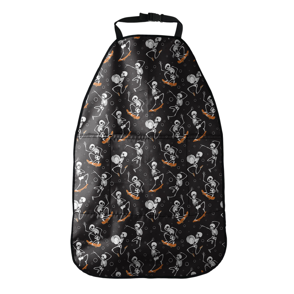 Skateboarding Skeleton Pattern Print Car Seat Organizers