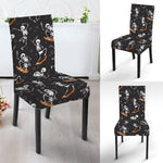 Skateboarding Skeleton Pattern Print Dining Chair Slipcover