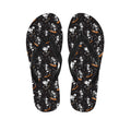 Skateboarding Skeleton Pattern Print Flip Flops
