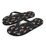 Skateboarding Skeleton Pattern Print Flip Flops