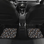 Skateboarding Skeleton Pattern Print Front and Back Car Floor Mats