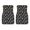 Skateboarding Skeleton Pattern Print Front Car Floor Mats