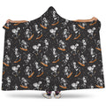 Skateboarding Skeleton Pattern Print Hooded Blanket