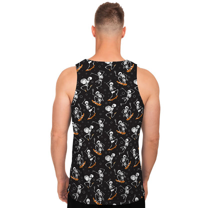 Skateboarding Skeleton Pattern Print Men's Tank Top