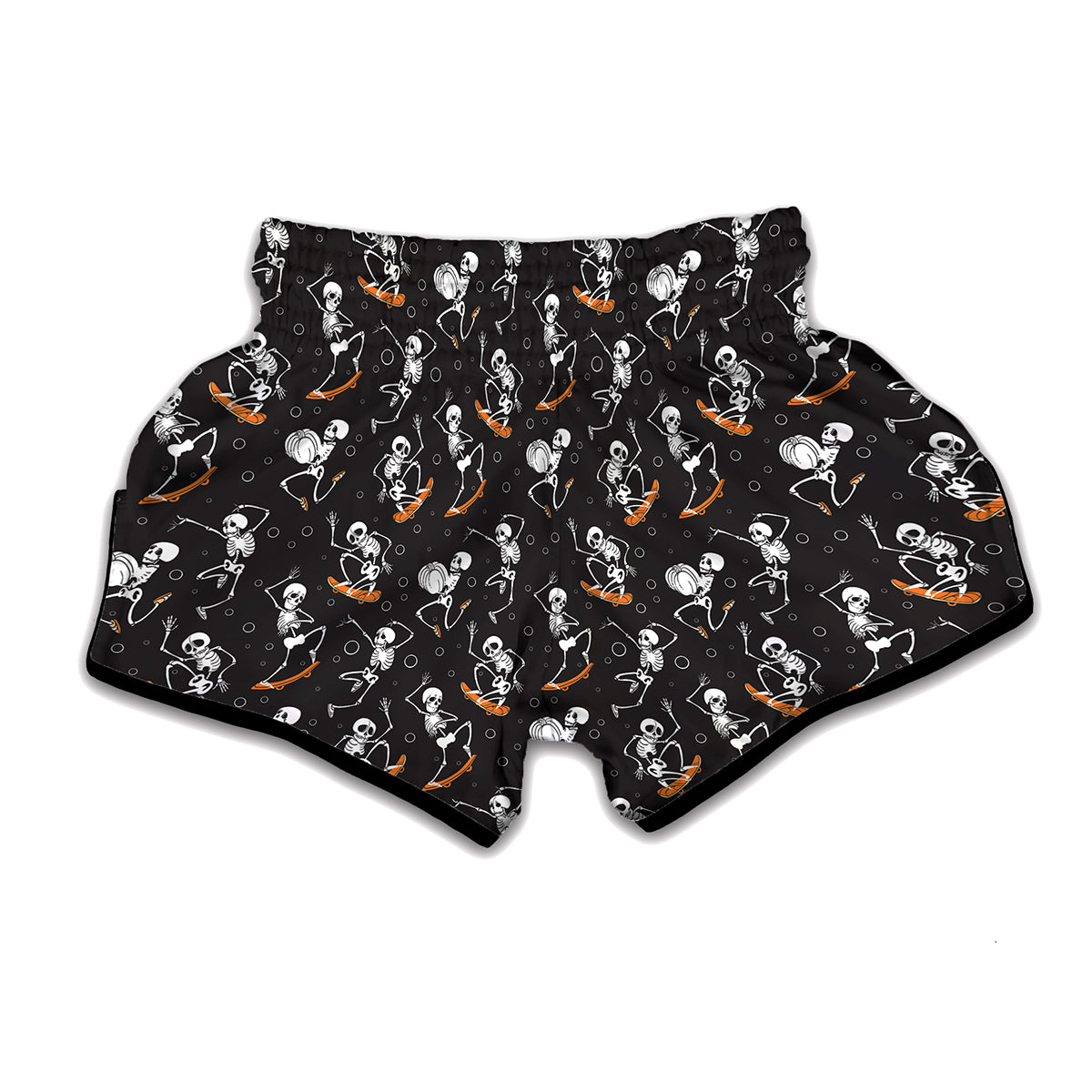 Skateboarding Skeleton Pattern Print Muay Thai Boxing Shorts