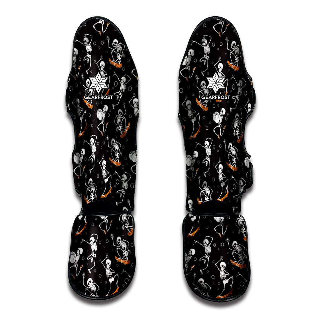 Skateboarding Skeleton Pattern Print Muay Thai Shin Guard