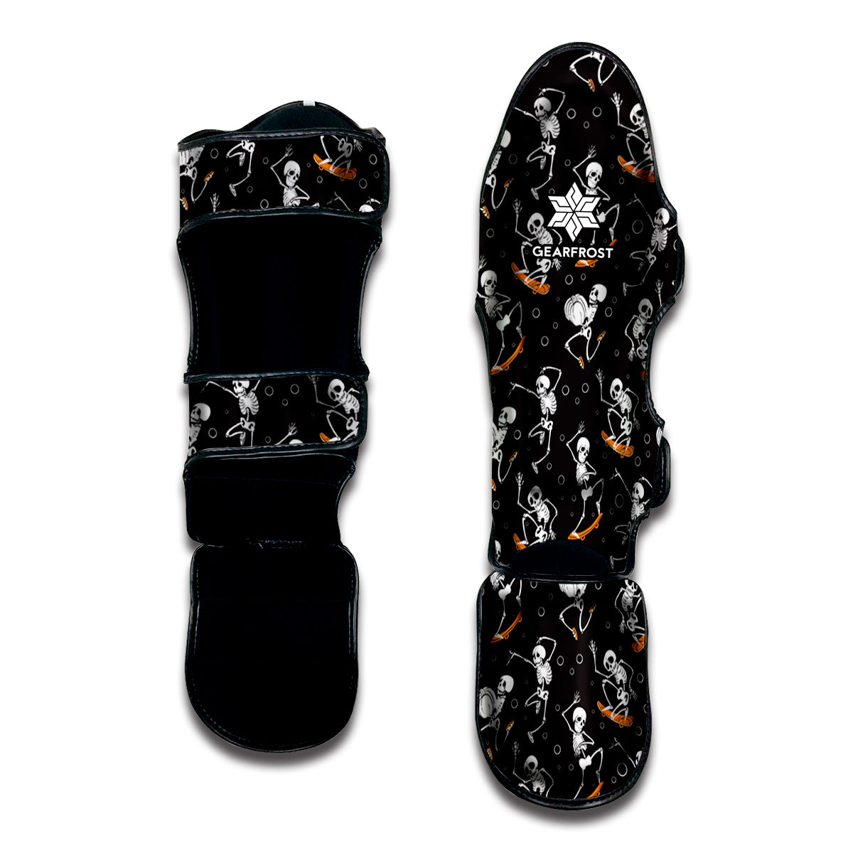 Skateboarding Skeleton Pattern Print Muay Thai Shin Guard