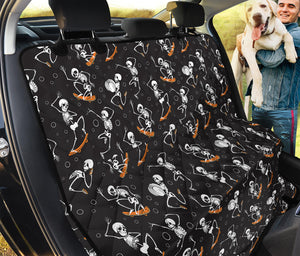 Skateboarding Skeleton Pattern Print Pet Car Back Seat Cover