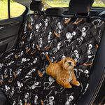 Skateboarding Skeleton Pattern Print Pet Car Back Seat Cover