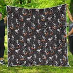 Skateboarding Skeleton Pattern Print Quilt