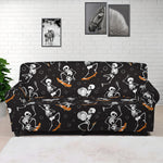 Skateboarding Skeleton Pattern Print Sofa Cover