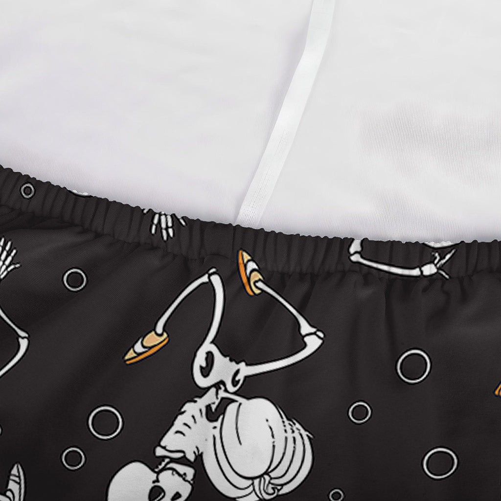 Skateboarding Skeleton Pattern Print Sofa Cover