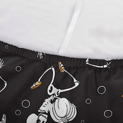 Skateboarding Skeleton Pattern Print Sofa Cover