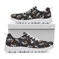 Skateboarding Skeleton Pattern Print White Running Shoes