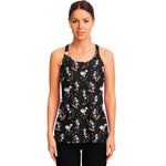 Skateboarding Skeleton Pattern Print Women's Racerback Tank Top