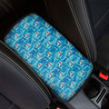 Ski And Snowboard Pattern Print Car Center Console Cover