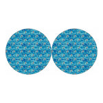 Ski And Snowboard Pattern Print Car Coasters