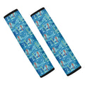 Ski And Snowboard Pattern Print Car Seat Belt Covers