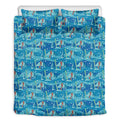 Ski And Snowboard Pattern Print Duvet Cover Bedding Set