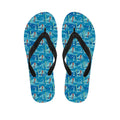 Ski And Snowboard Pattern Print Flip Flops