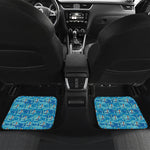 Ski And Snowboard Pattern Print Front and Back Car Floor Mats