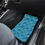 Ski And Snowboard Pattern Print Front and Back Car Floor Mats