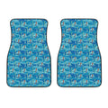 Ski And Snowboard Pattern Print Front Car Floor Mats