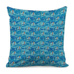 Ski And Snowboard Pattern Print Pillow Cover