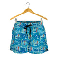Ski And Snowboard Pattern Print Women's Shorts
