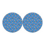 Skiing Dog Pattern Print Car Coasters