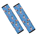 Skiing Dog Pattern Print Car Seat Belt Covers
