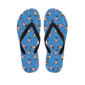Skiing Dog Pattern Print Flip Flops