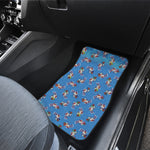 Skiing Dog Pattern Print Front Car Floor Mats
