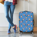 Skiing Dog Pattern Print Luggage Cover