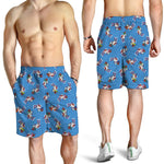 Skiing Dog Pattern Print Men's Shorts
