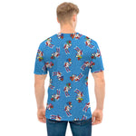Skiing Dog Pattern Print Men's T-Shirt