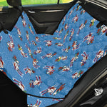 Skiing Dog Pattern Print Pet Car Back Seat Cover