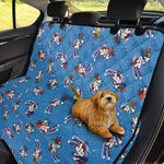 Skiing Dog Pattern Print Pet Car Back Seat Cover