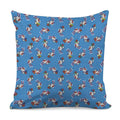 Skiing Dog Pattern Print Pillow Cover
