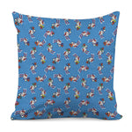 Skiing Dog Pattern Print Pillow Cover