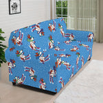 Skiing Dog Pattern Print Sofa Cover