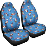 Skiing Dog Pattern Print Universal Fit Car Seat Covers