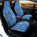 Skiing Dog Pattern Print Universal Fit Car Seat Covers